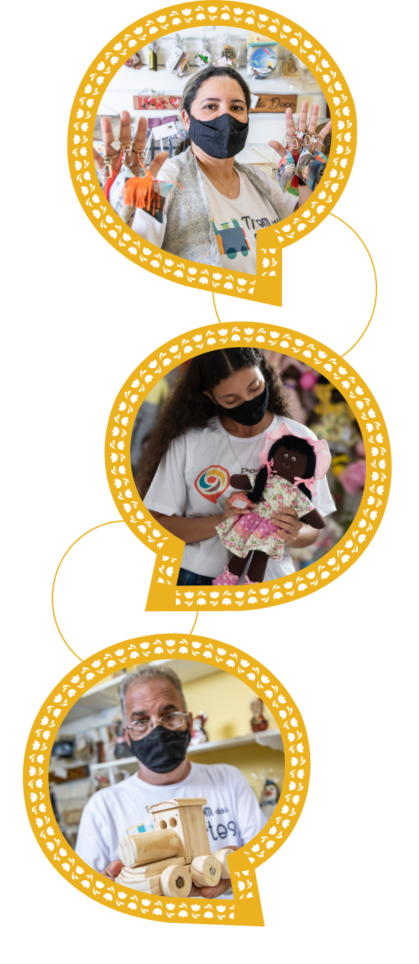 Empreendedores participantes do Programa “AGIR” vendem na Loja “Trem das Artes”